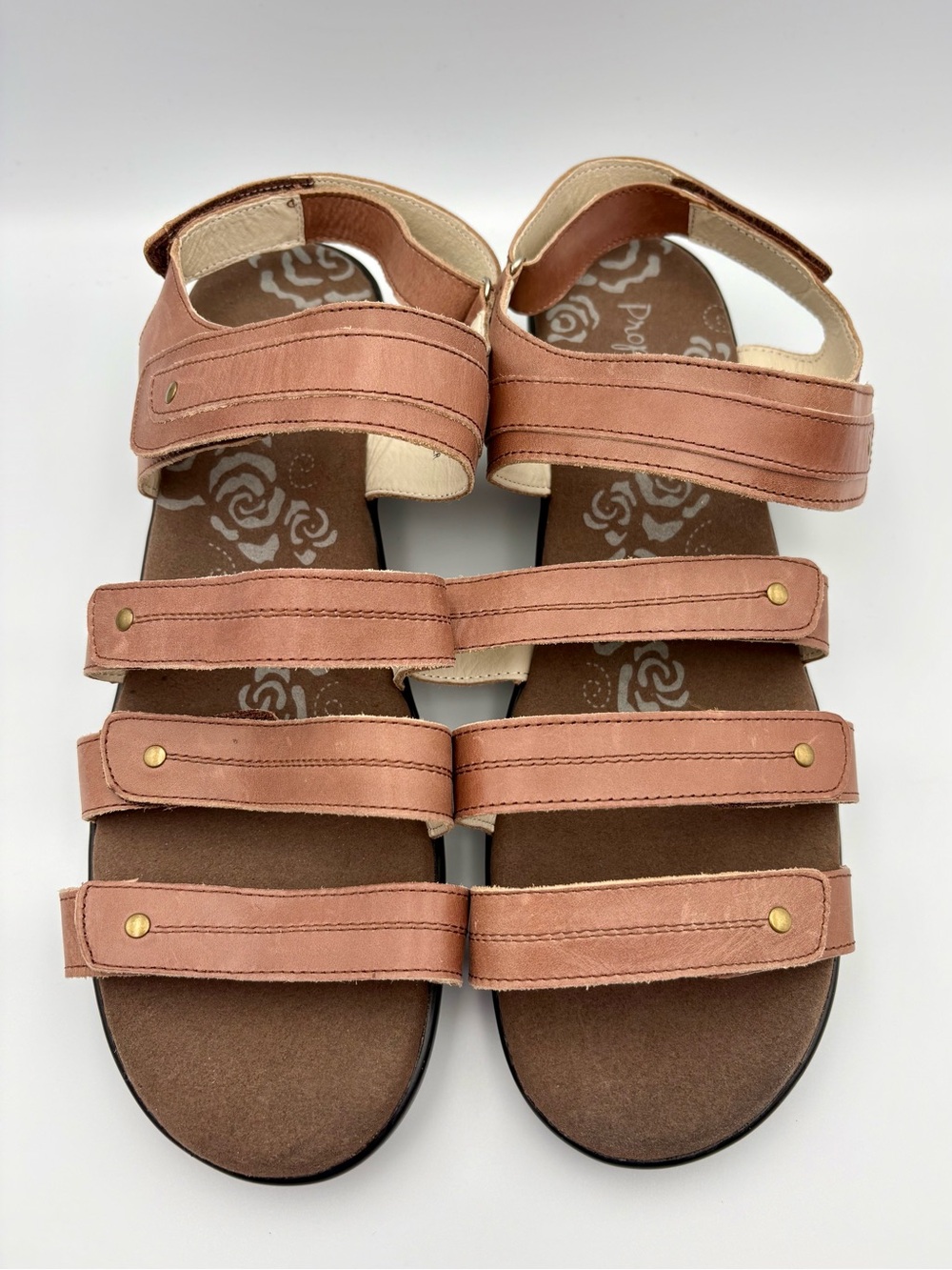 Propet Women’s Leather Multi-Strap Comfort Sandals Size 11X (2E)